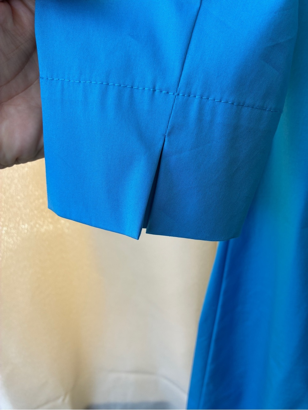 Lafayette 148 Size 10 Full Zip Teal Blue Midi Shirt Dress - Picture 6 of 12